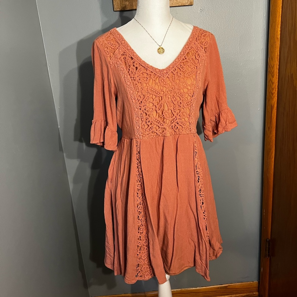 Maurice’s Pink Lace Tie Dress
